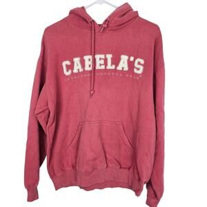Cabela's Hoodie Pullover Hoodie Men M Pink Pullover Sweatshirt Hoodie Men